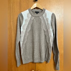 J. Crew Colorblock Lace Sweater